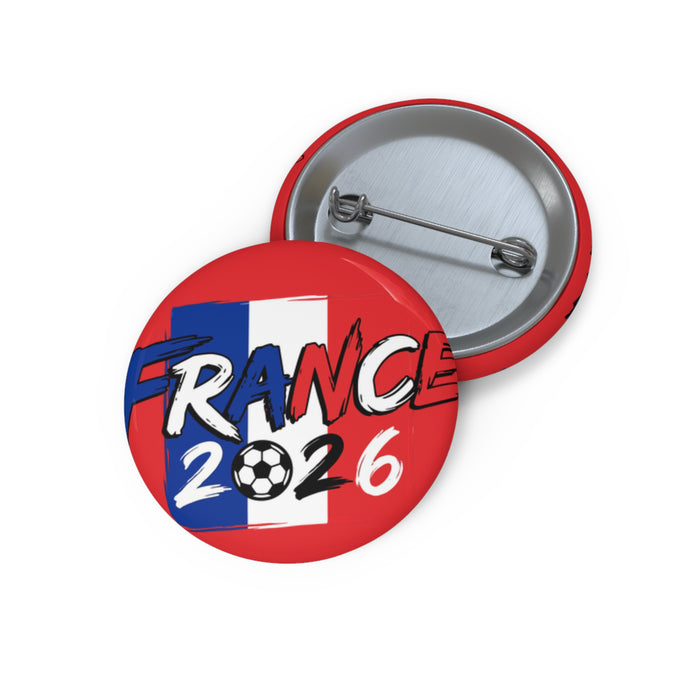 France 2026 Soccer Pin Button — World Cup Supporter Badge