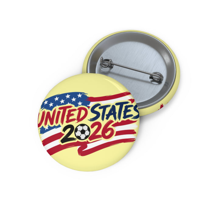 United States 2026 Soccer Button Pin – Team USA World Cup Supporter Badge