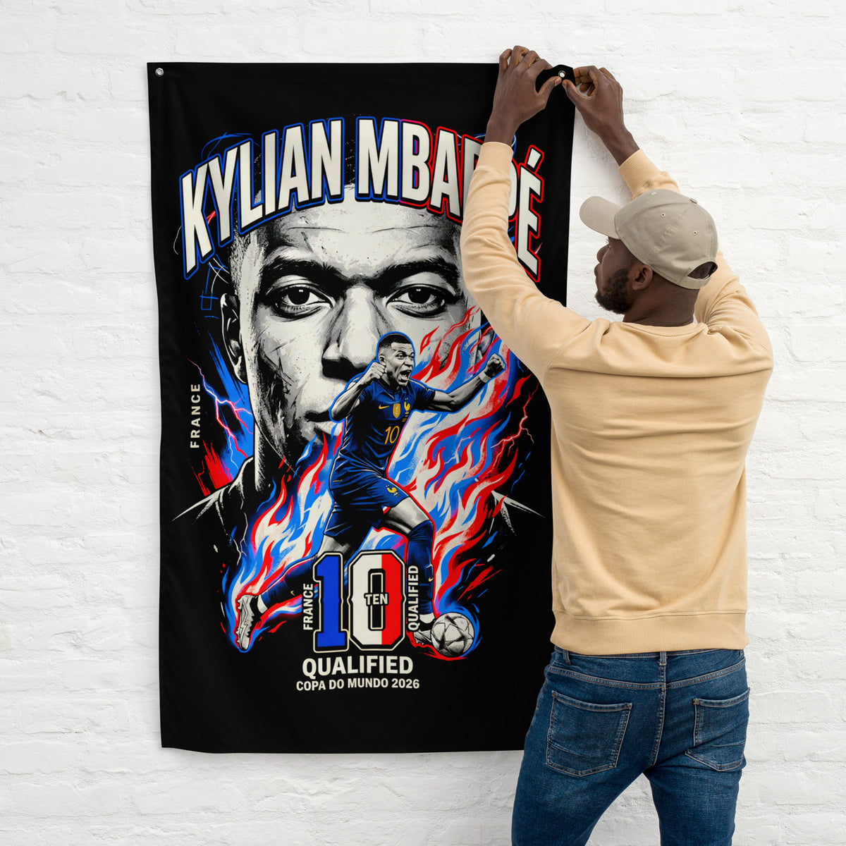 France Football Wall Decor & Soccer Fan Room Flag