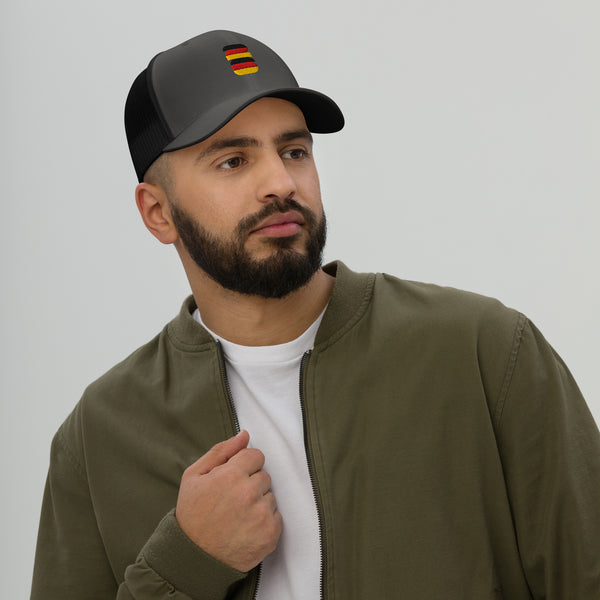 Germany Flag Retro Trucker Cap 2026 | Deutschland Fußball Fan Hat | Unisex Mesh Snapback