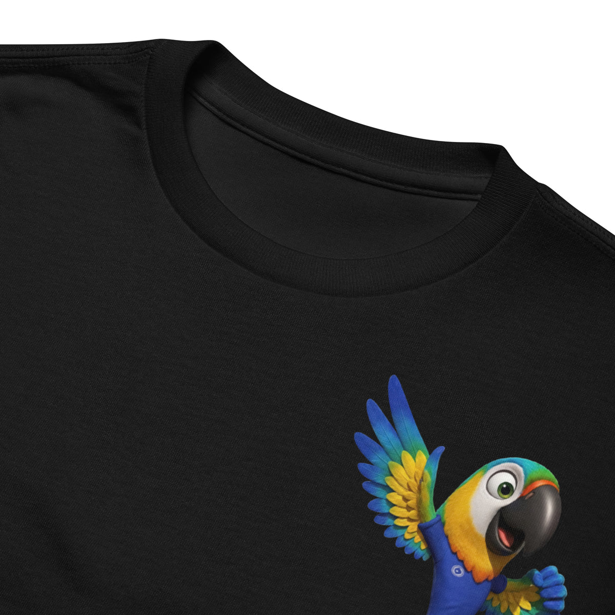 Brazil Soccer Parrot Youth T-Shirt | Kids Football Fan Shirt & Tropical Mascot Tee